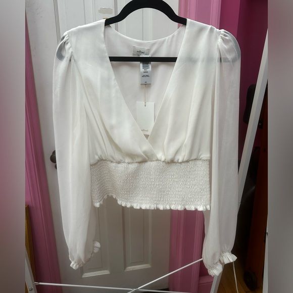 Aritzia Wilfred NWT Genoa Top in White Large - Picture 2 of 4